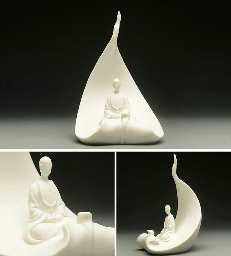 彫刻芸術置物、一葉菩提陶磁器創意装飾品