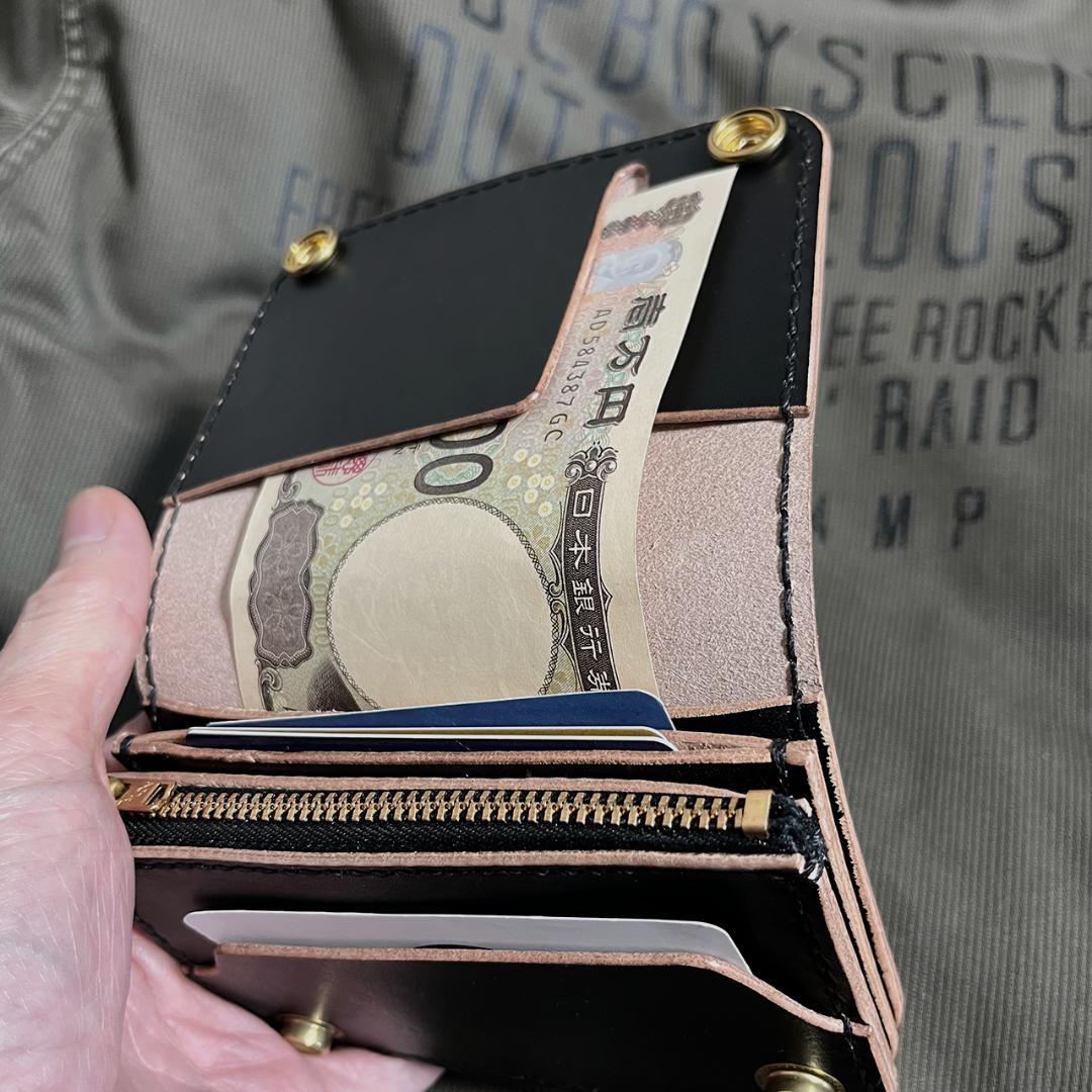 トラッカーウォレット ショートトラッカーウォレット 国産牛革 茶芯 #346