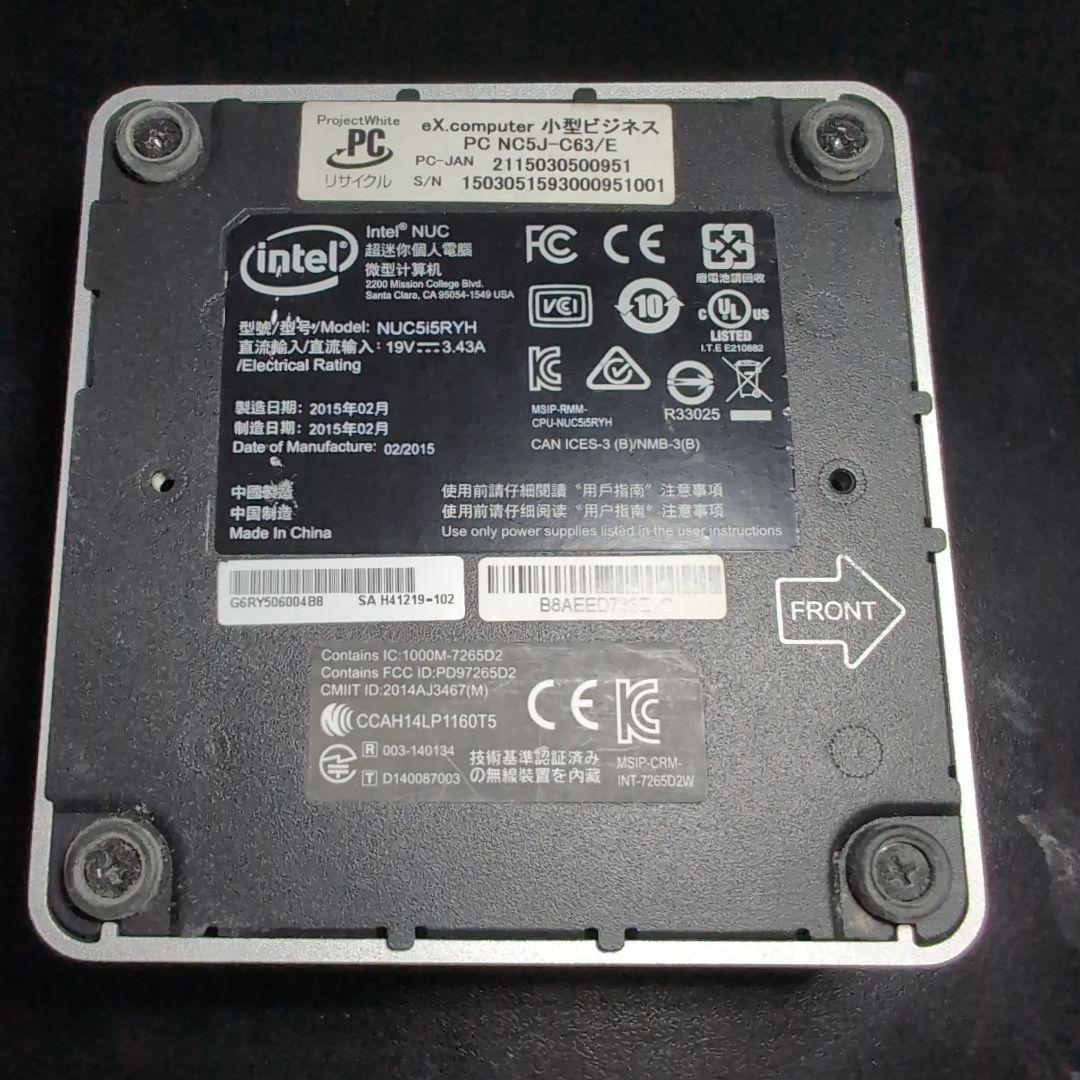 ミニPC Intel NUC5i5RYH Core i5:1.6G mem:8G