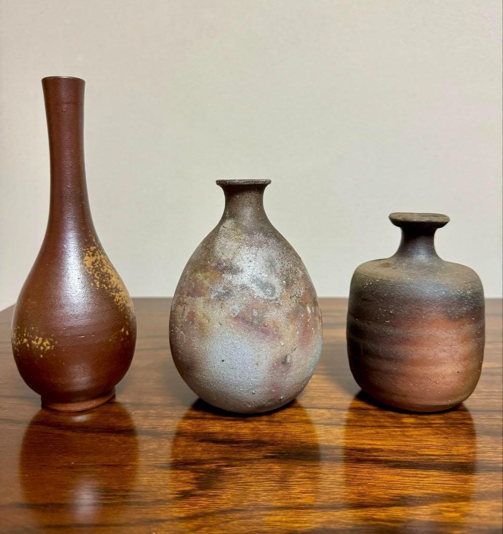 新品未使用 備前焼 花入れ 花瓶 骨董品 アンティーク 焼物 和室 日本 陶芸