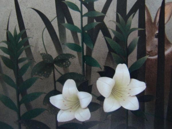 大竹山 規 【水辺にて】 希少画集画、状態良好、新品高級額装付