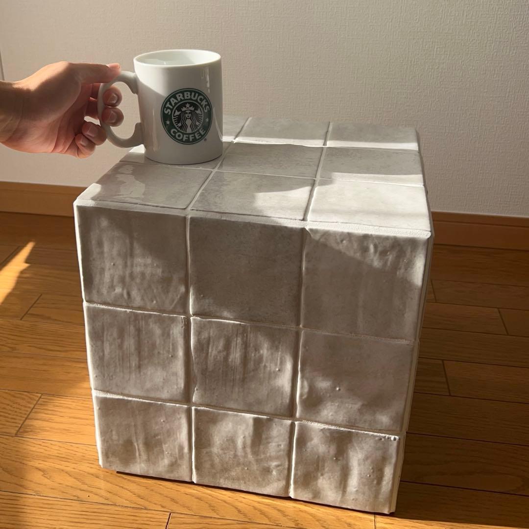 【今週限定値下げ】タイルキューブ サイドテーブル オブジェ タイル雑貨