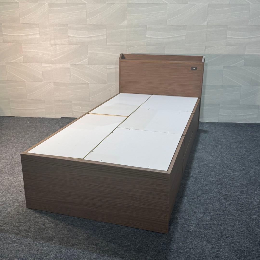 ニトリ シングル ベッドフレーム ジオチェスト 収納 格安 d4327