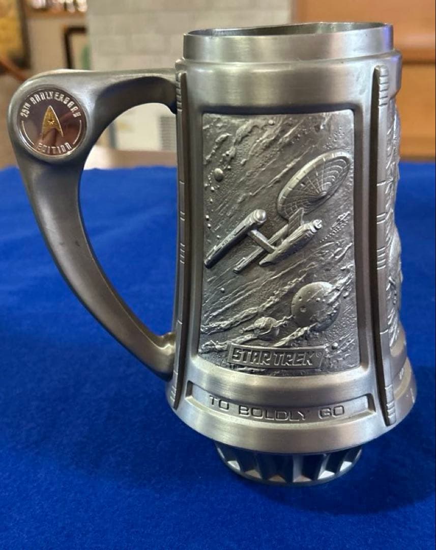 公式25周年記念スタートレック ピューター（錫）製、ビアジョッキ