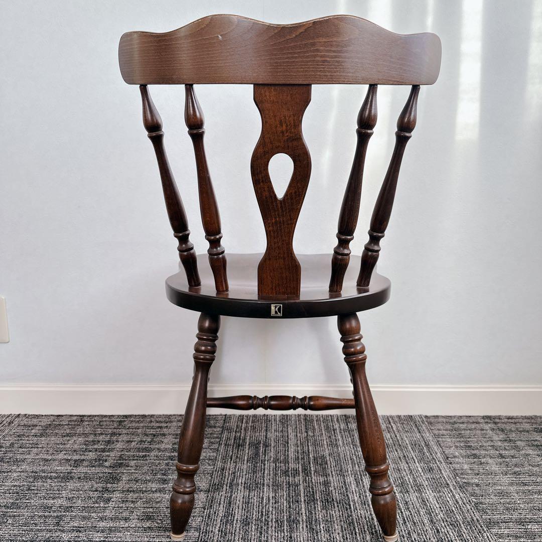 美品 飛騨産業 キツツキ ウィンザーチェア 椅子 ダイニングチェア 木製