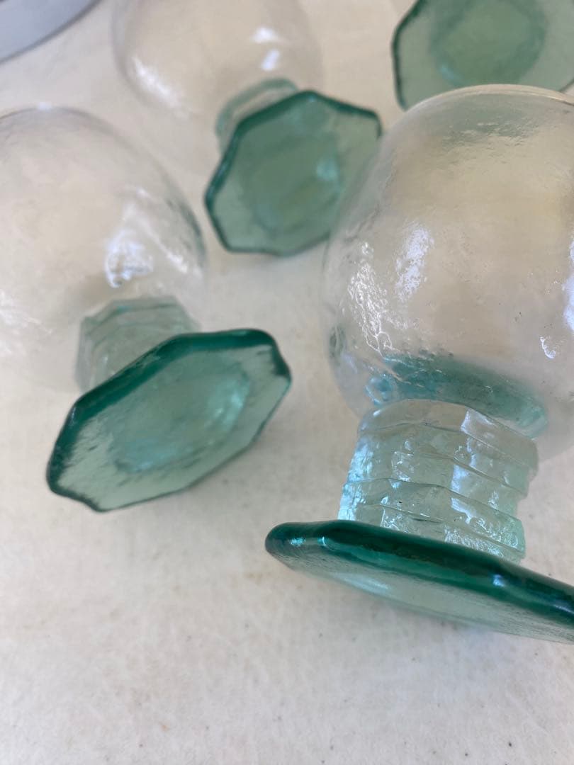 名和ショウ　グラス　5個　ガラス作家　ミニグラス　器　ハンドメイド　足付きグラス