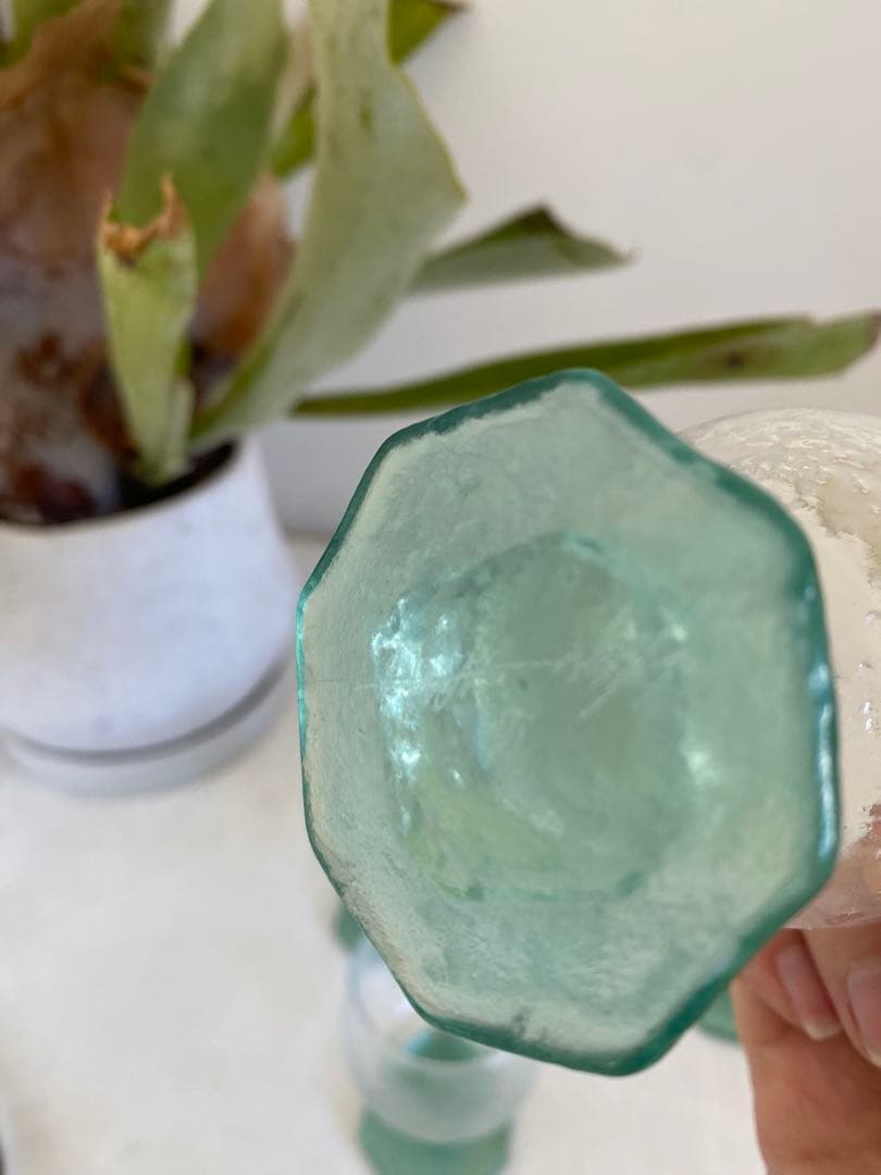 名和ショウ　グラス　5個　ガラス作家　ミニグラス　器　ハンドメイド　足付きグラス