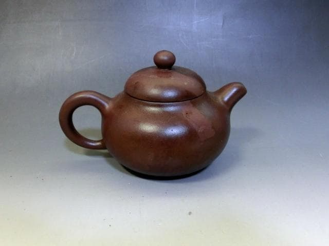 急須■紫泥 「壺制栄器」 朱泥 丸型 後手 茶瓶 古玩 唐物 時代物 骨董品■