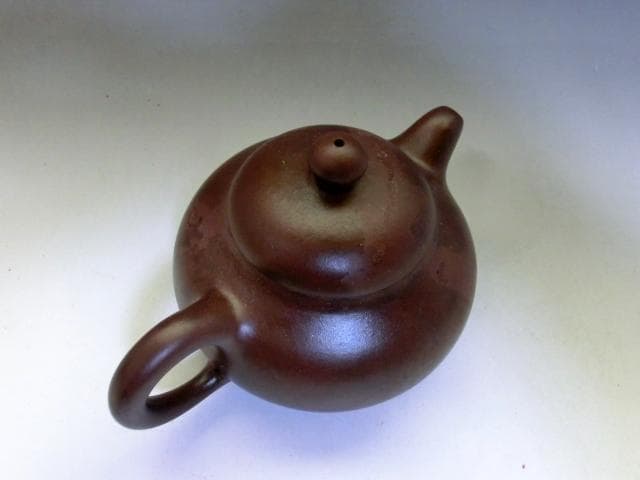 急須■紫泥 「壺制栄器」 朱泥 丸型 後手 茶瓶 古玩 唐物 時代物 骨董品■