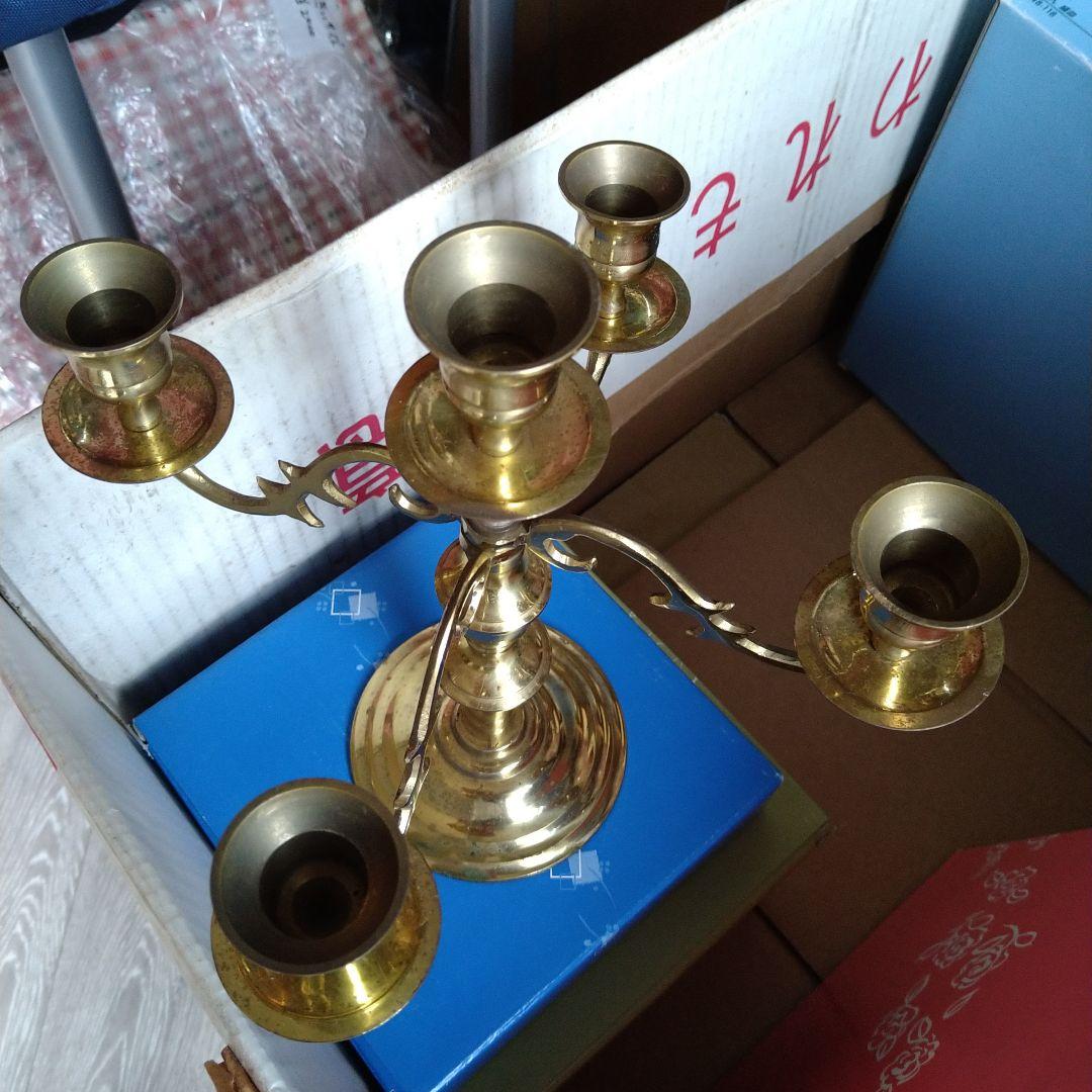 レトロ　アンティーク　パーティー　キャンドルスタンド　キャンドルホルダー　5本