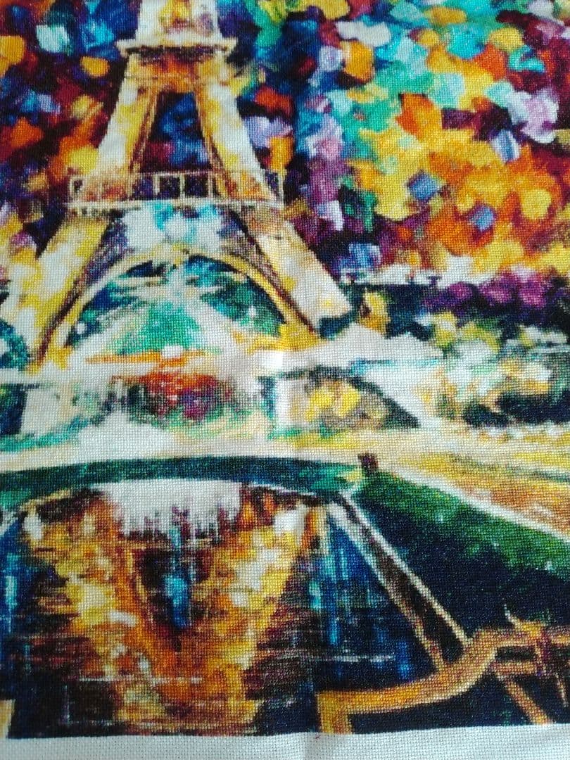 【ご注意下さい！】クロスステッチ完成品　 Paris Of My Dreams