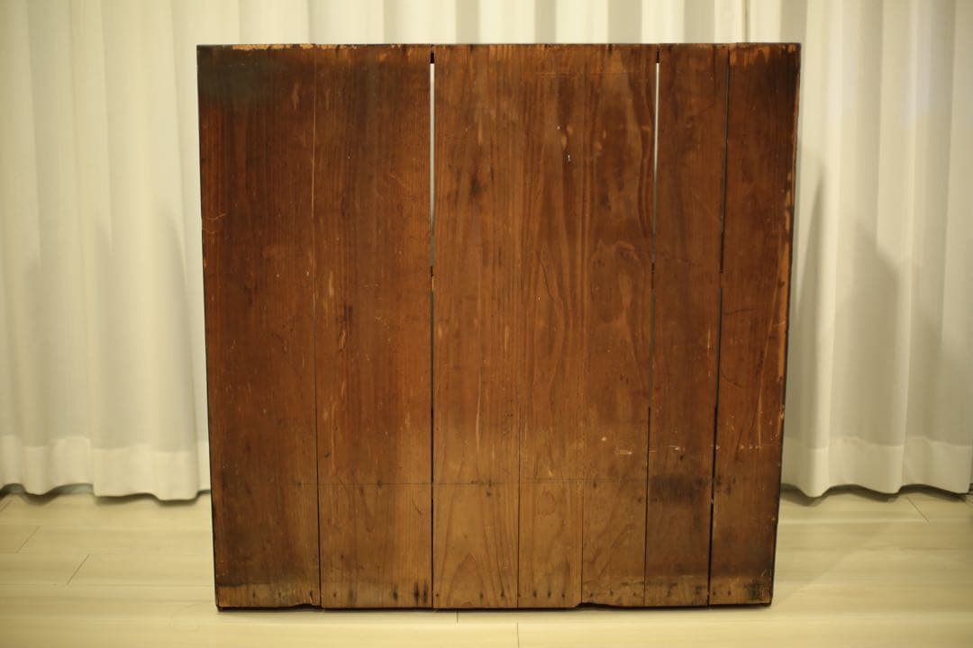 【アンティーク】ガラス戸収納棚