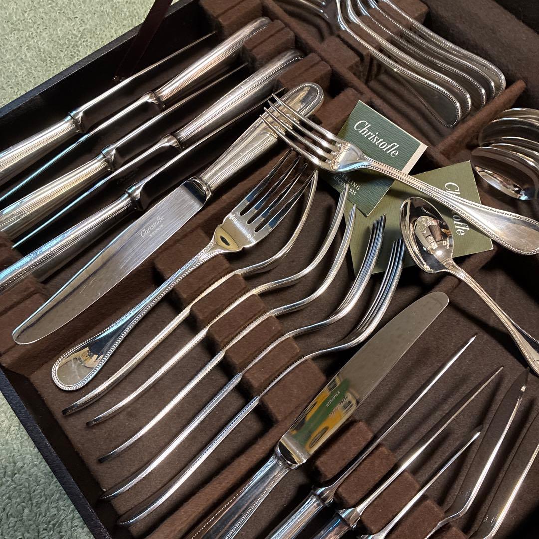 Christofle カトラリーセット 40点　箱ケース付き　美品