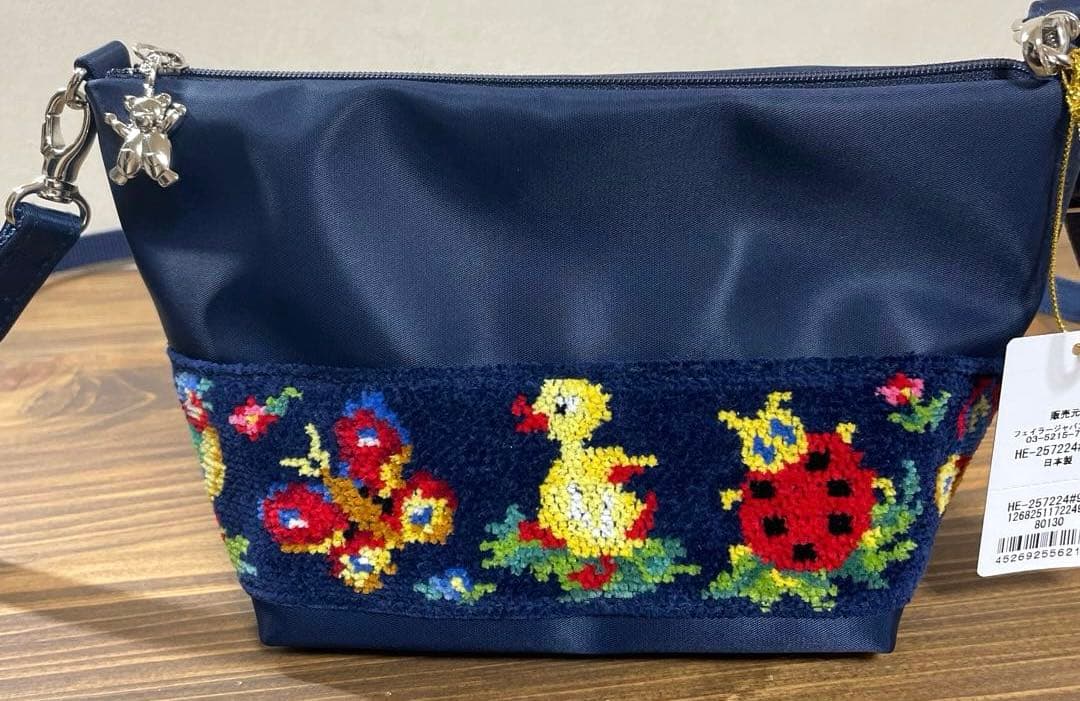 【新品未使用】フェイラー 学校ショルダーバッグ ハイジ　ネイビー