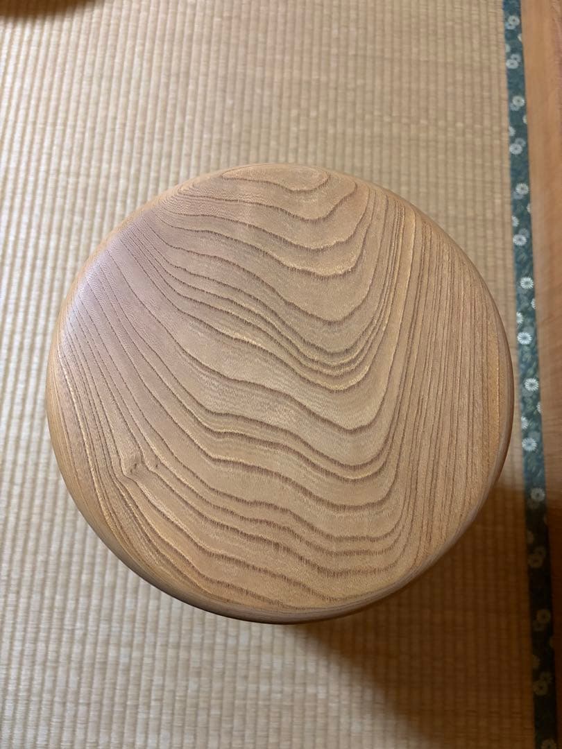 1398建具屋一筋58年のおじいちゃんの手作りスツール、イス☆けやき