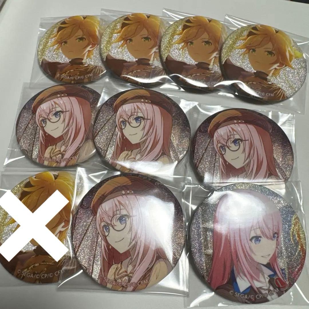 プロセカ グリッター缶バッジ 48B 草薙寧々 鏡音レン 巡音ルカ