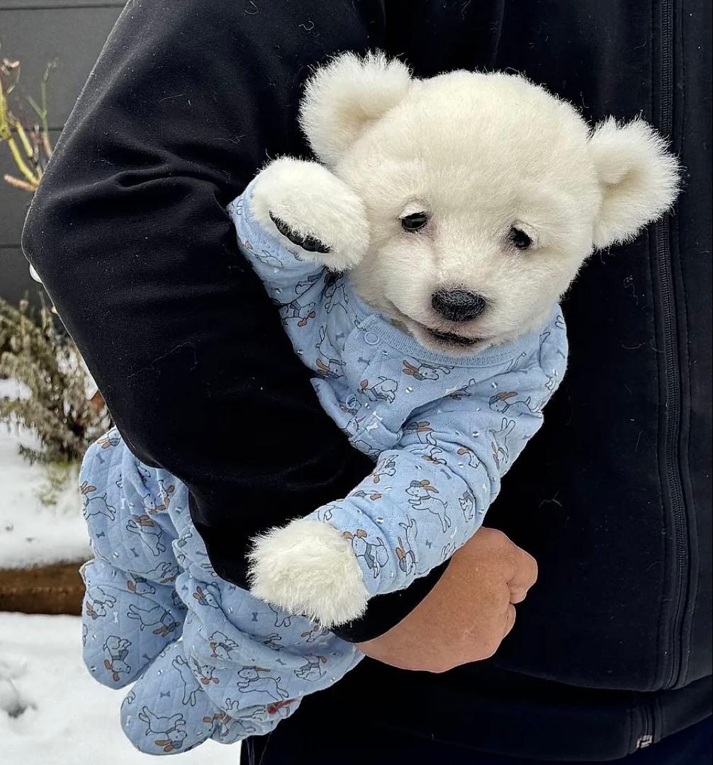 海外作家様作　赤ちゃんのシロクマ　テディベア