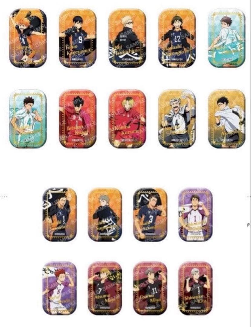 【新品未使用】ハイキュー 横断幕　セブンネット限定 スクエア缶バッジ第一弾第二弾