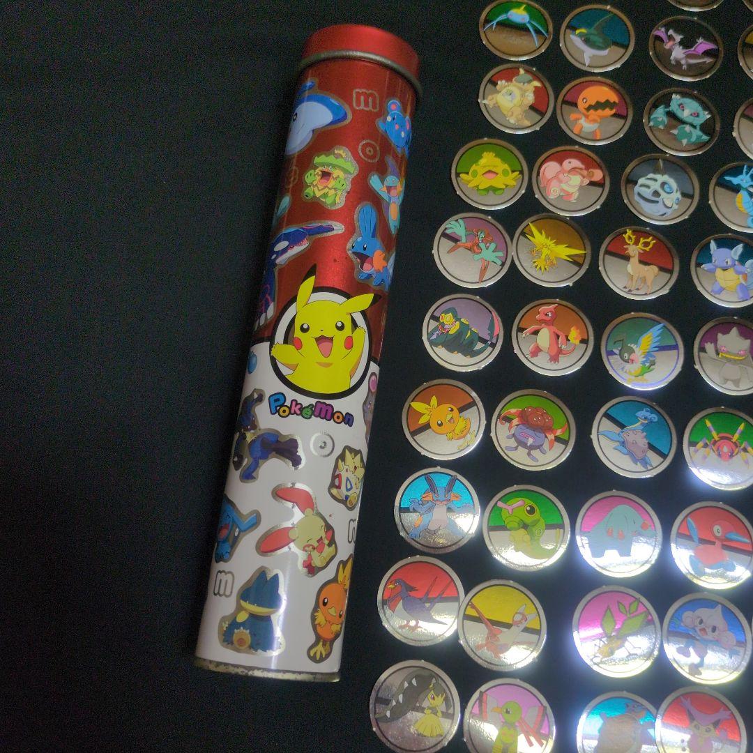 ☆週末限定☆ポケモン ぎんピカ メダル 小学館　幼稚園 付録　収納缶付き249枚
