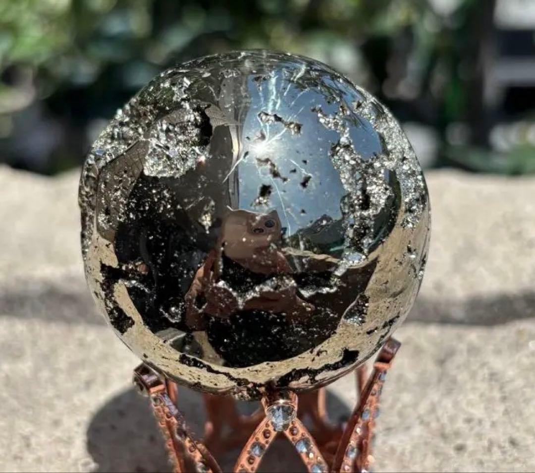 【安定したパワー・危険回避】パイライトスフィア⭐ジオード　N139