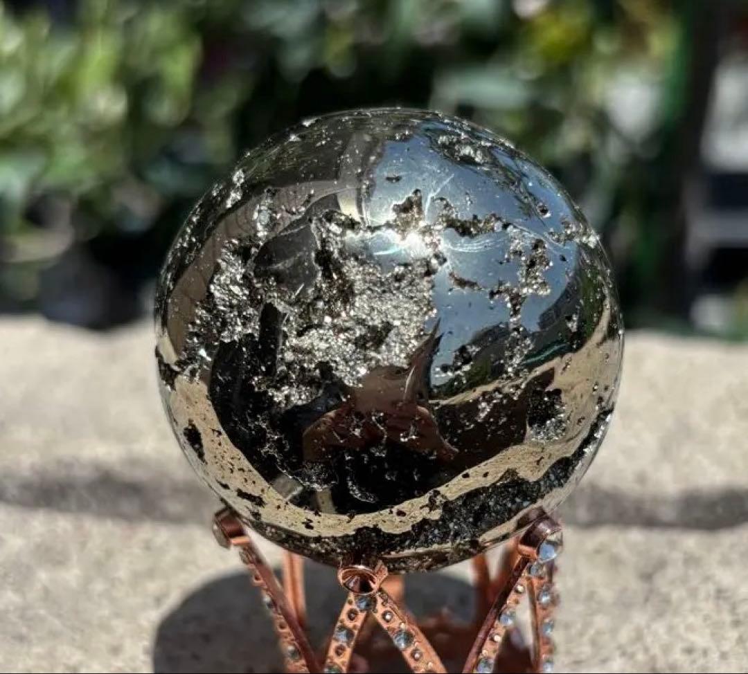 【安定したパワー・危険回避】パイライトスフィア⭐ジオード　N139