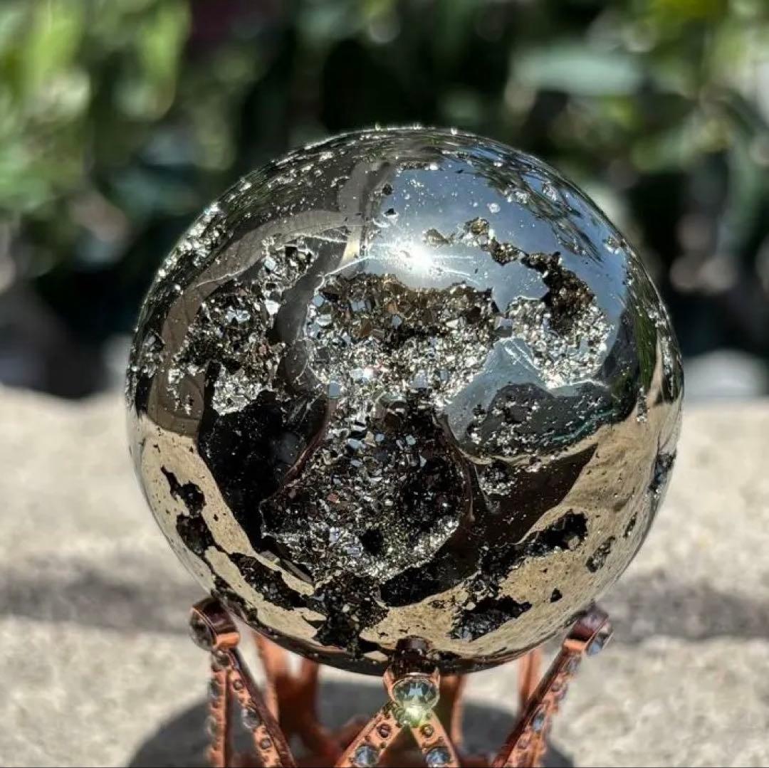 【安定したパワー・危険回避】パイライトスフィア⭐ジオード　N139