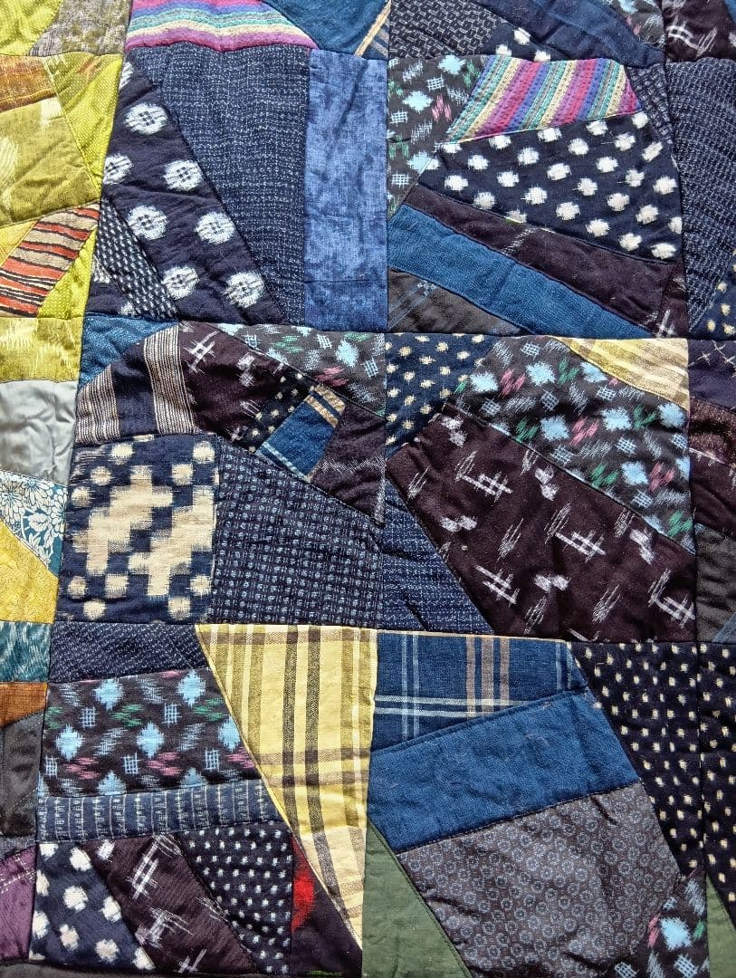 着物リメイク、キルトパッチワークマット