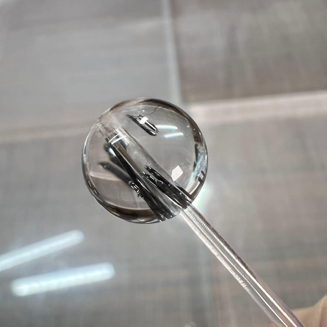 高品質　スティブナイトインクォーツ　ビーズ　貫通穴あり　水晶クリア　2-9