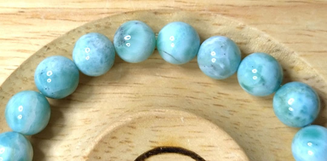 『D188』高品質リビアン粒トップ ラリマー デザインブレスレット