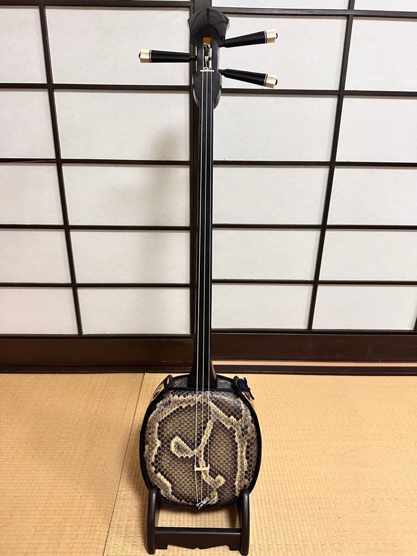 琉球楽器またよし 最高級三線 江戸與那城型 ケース付き