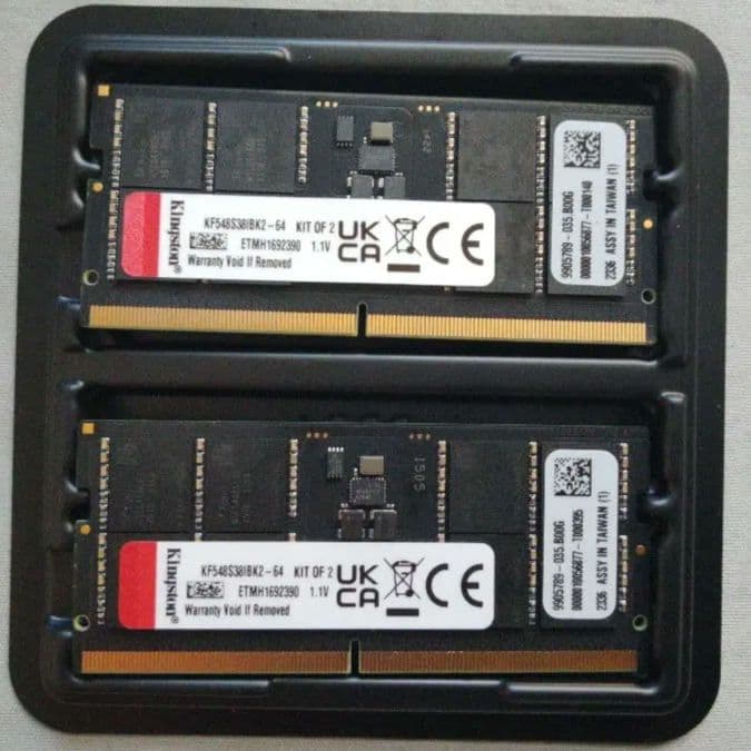 KINGSTON FURY impact DDR5 32×2枚=64GB 使用少