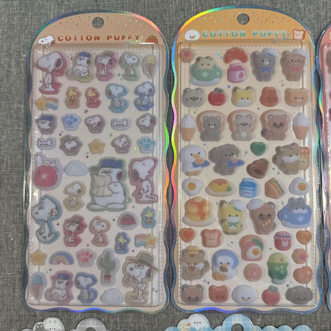 コットンパフィー 8枚セット スヌーピー