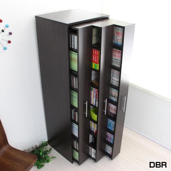 《新品・送料無料》本棚 3連 スリムラック ハイタイプ ブックシェルフ ホワイト