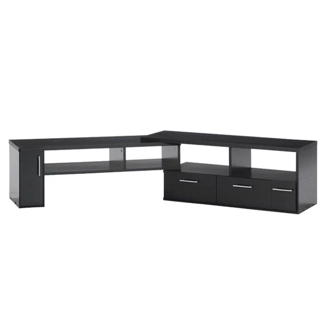 ✨新品未開封 不二貿易 伸縮テレビボード ブラック 幅109～198cm