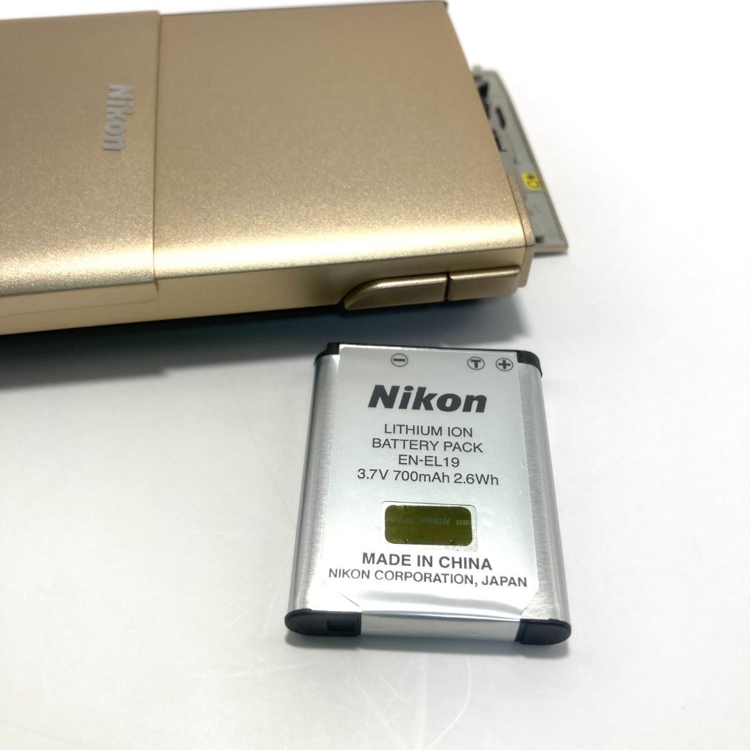 【動作品】Nikon デジカメ COOLPIX S100 ゴールド コンデジ