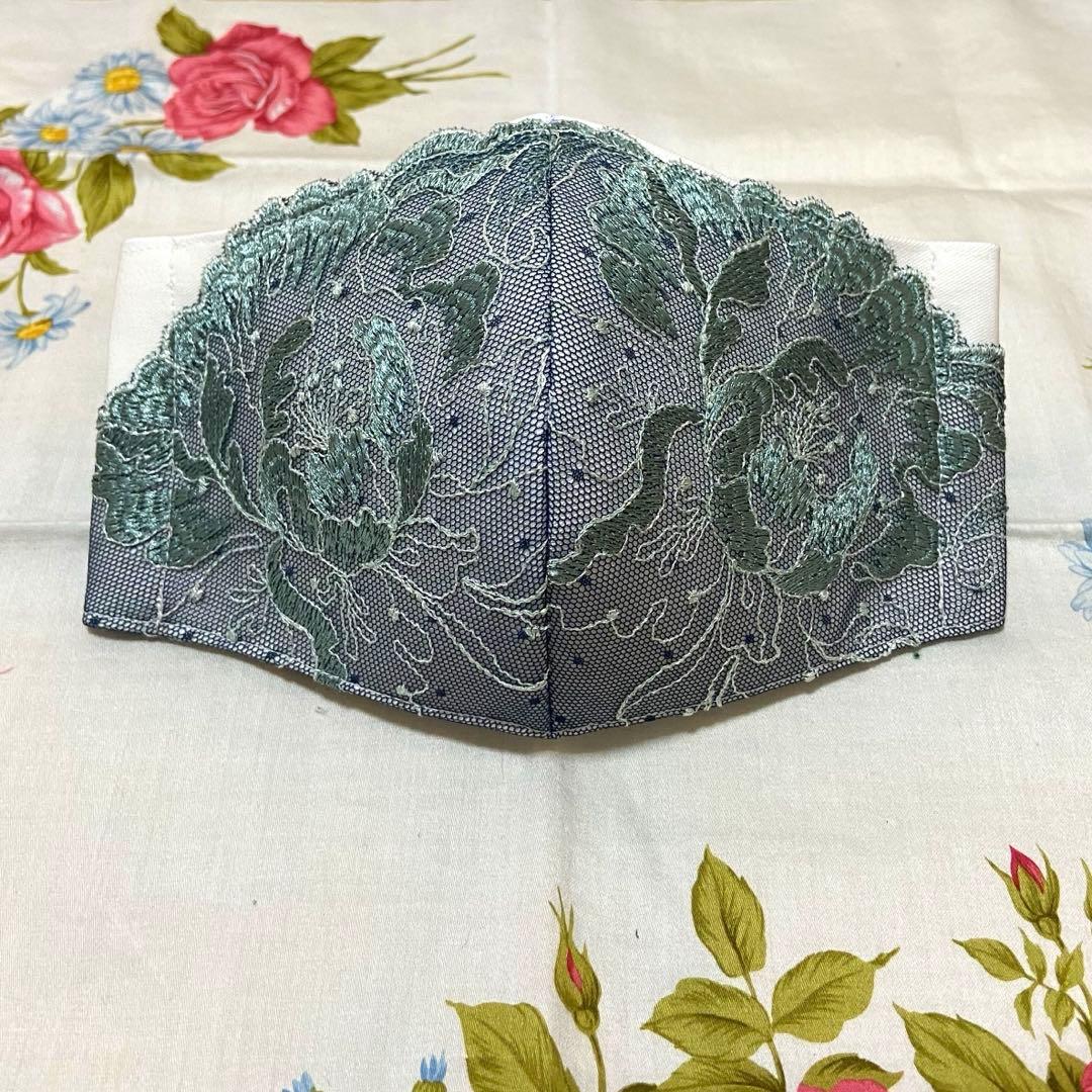 [ピンクの白玉]ハンドメイドマスク