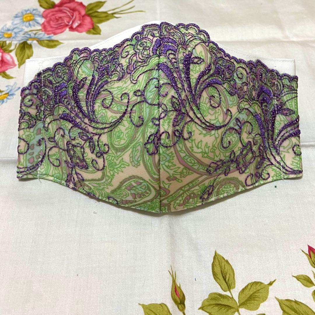 [ピンクの白玉]ハンドメイドマスク