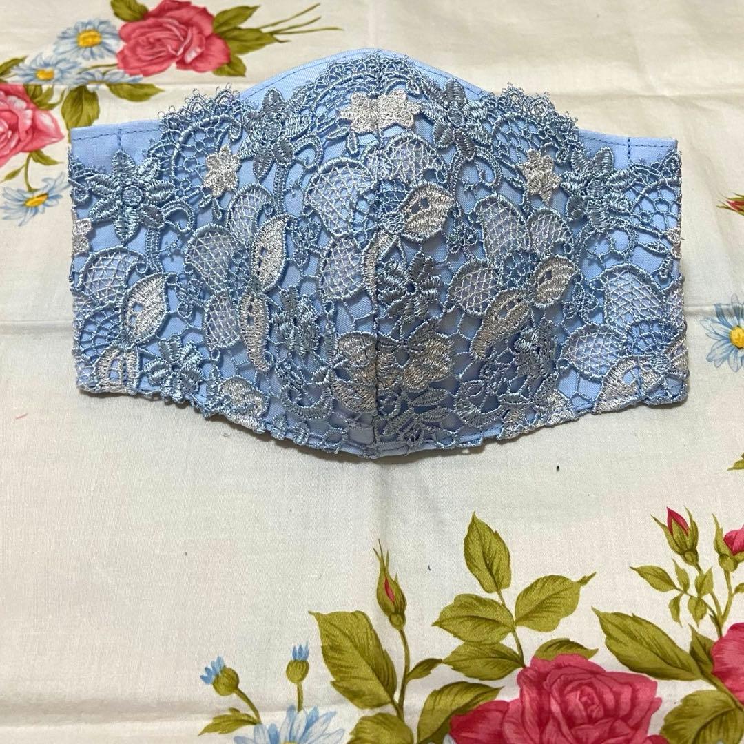 [ピンクの白玉]ハンドメイドマスク