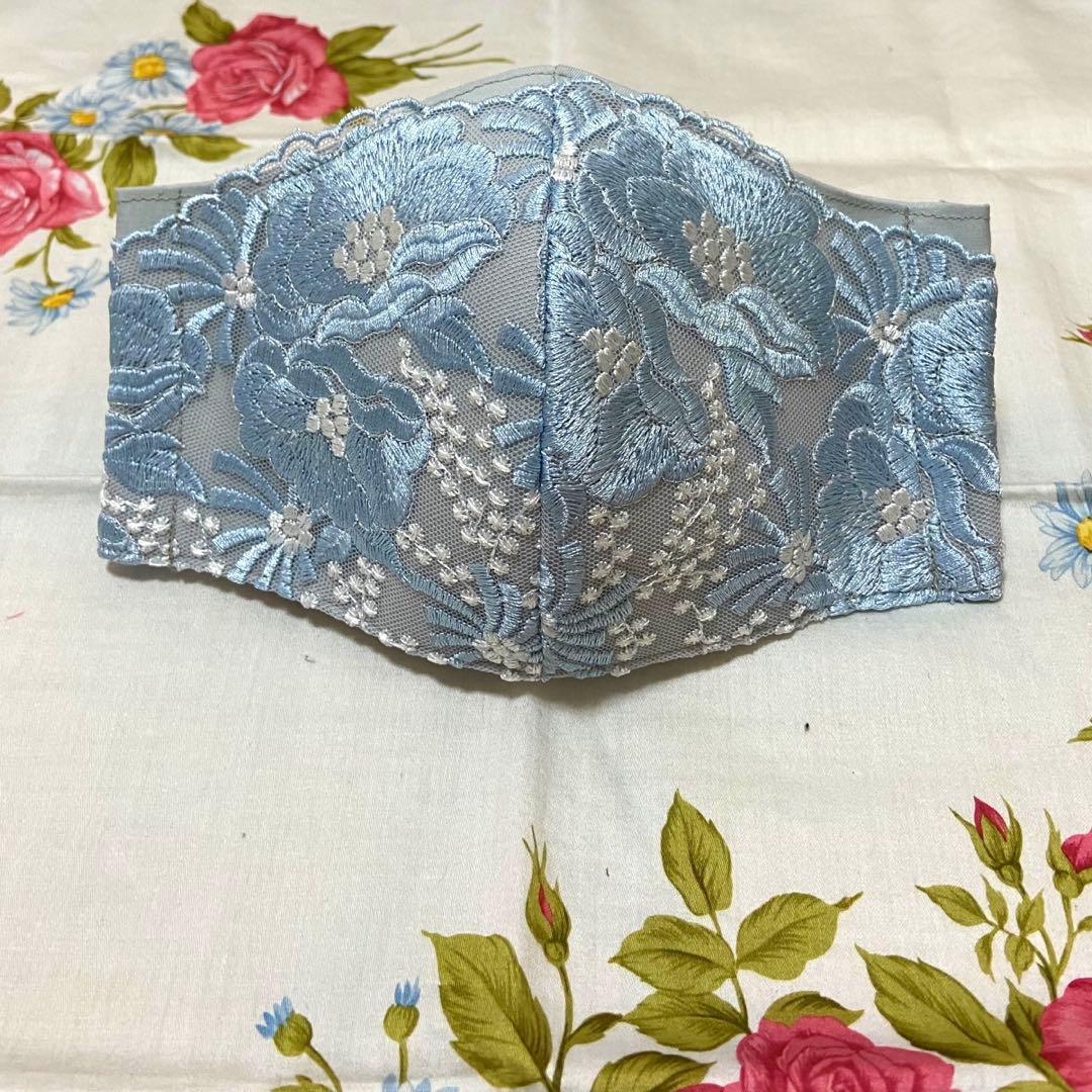 [ピンクの白玉]ハンドメイドマスク