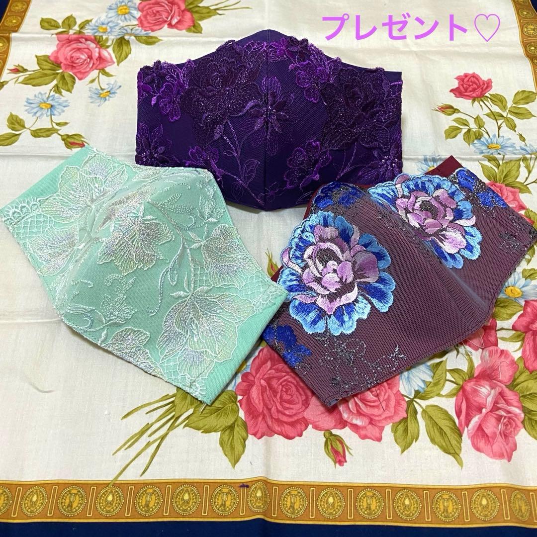 [ピンクの白玉]ハンドメイドマスク