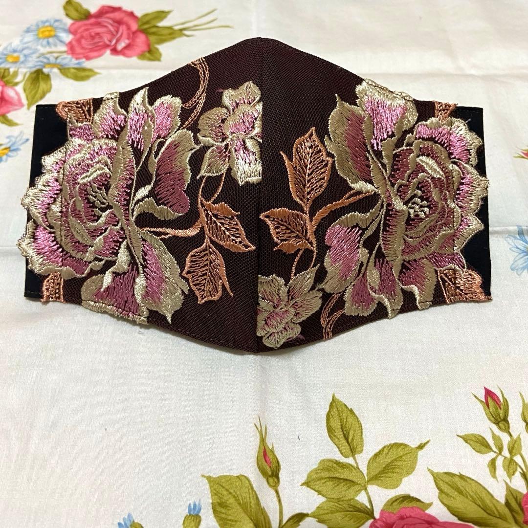 [ピンクの白玉]ハンドメイドマスク