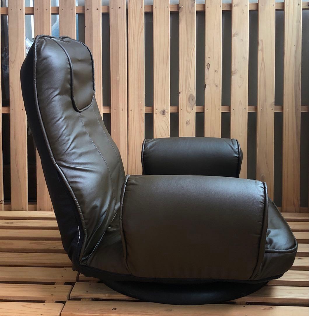 美品　回転　肘かけ付　座椅子