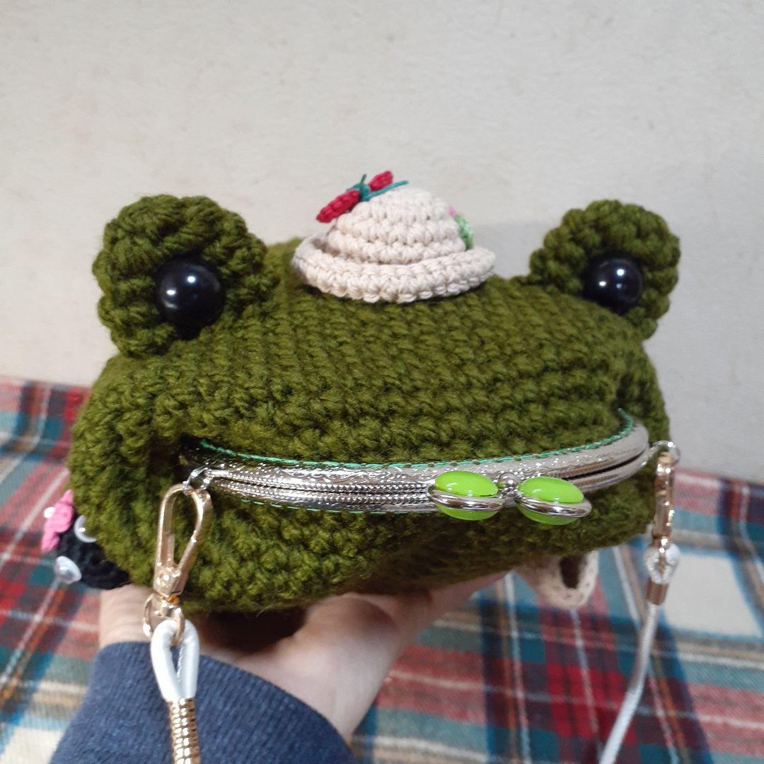 専用　ハンドメイド　かえる　がま口　バッグ　②