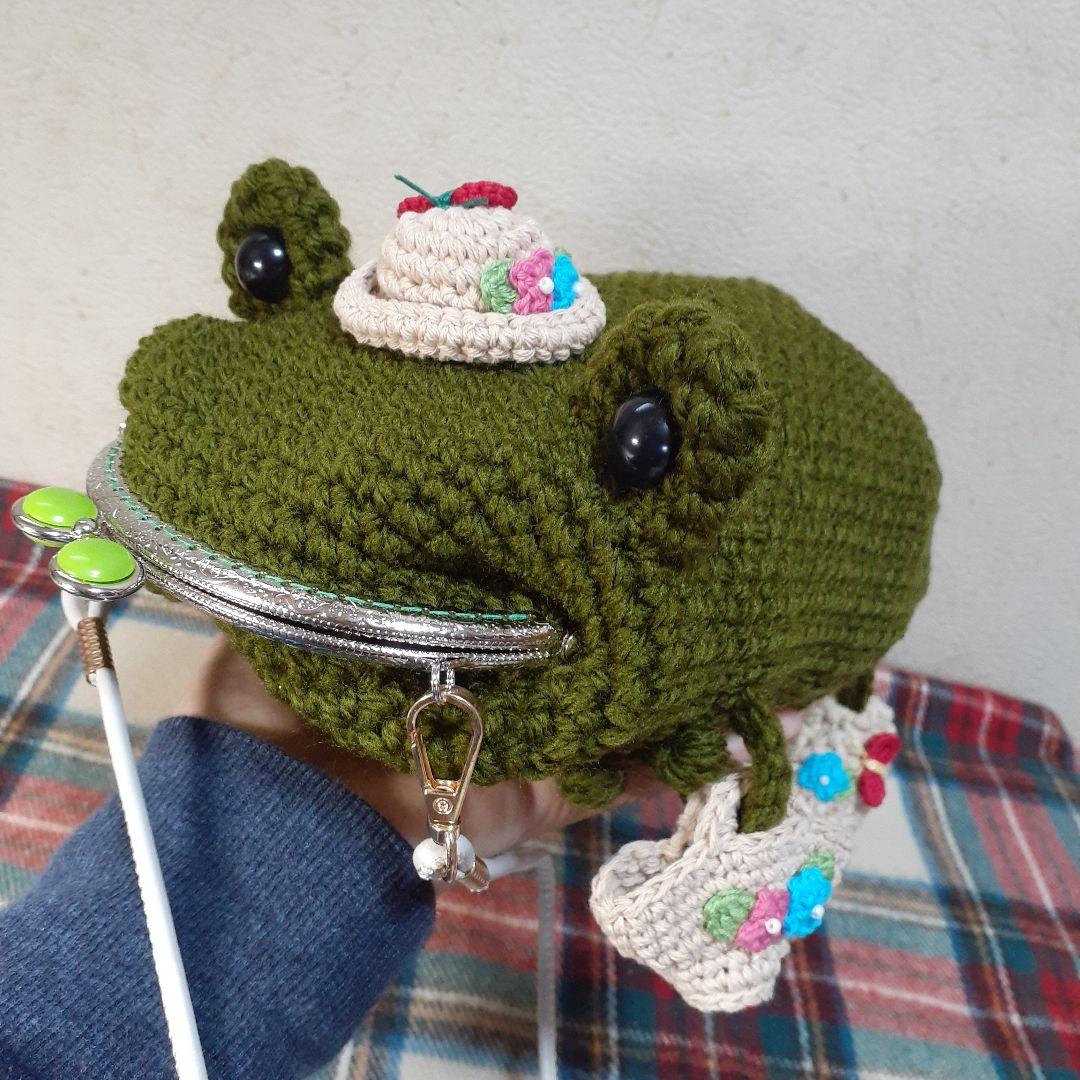 専用　ハンドメイド　かえる　がま口　バッグ　②