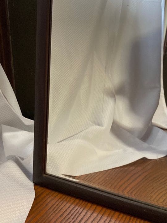 50年前の鏡　昭和50年台以前の鏡　木枠　古民具　置き鏡　昭和レトロ