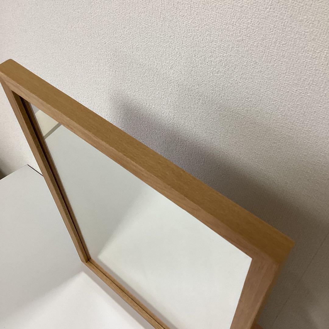 無印　壁に付けられる家具　3点セット★ミラー　鏡★３連ハンガー　フック★家具棚