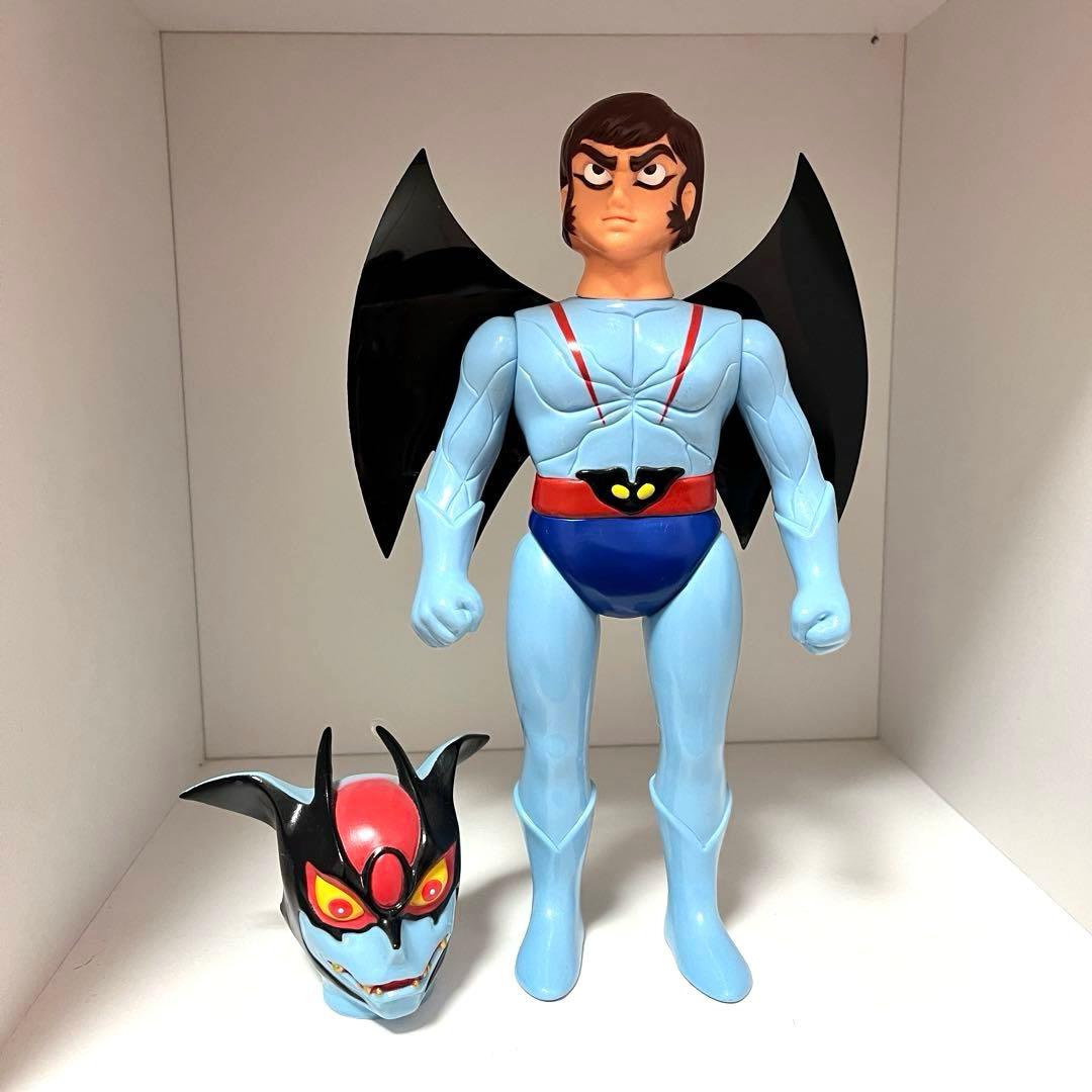 美品 メディコム トイ デビルマン レトロデザイン版 マスク取れ ソフビ 永井豪