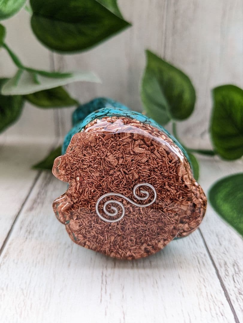 【つる927】シトリンのビリケンさん形オルゴナイト☆他１点