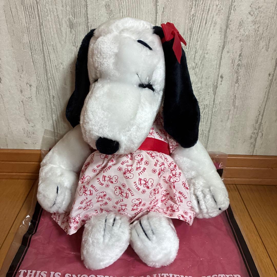 レトロ　ヴィンテージ　スヌーピー　ベル　女の子　ぬいぐるみ