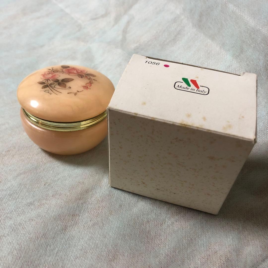 イタリア製　大理石　ローズ　小物入れ